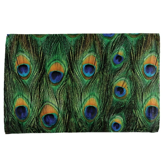Peacock Feathers All Over Hand Towel