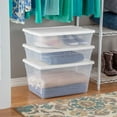 thumbnail image 4 of Sterilite 56 Qt Clear Plastic Storage Container Box & Latching Lid, 24 Pack, 4 of 13