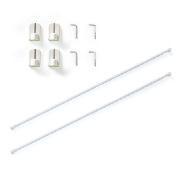 Curtainking French Door Curtain Rod No Drill Adjustable Cafe Curtain