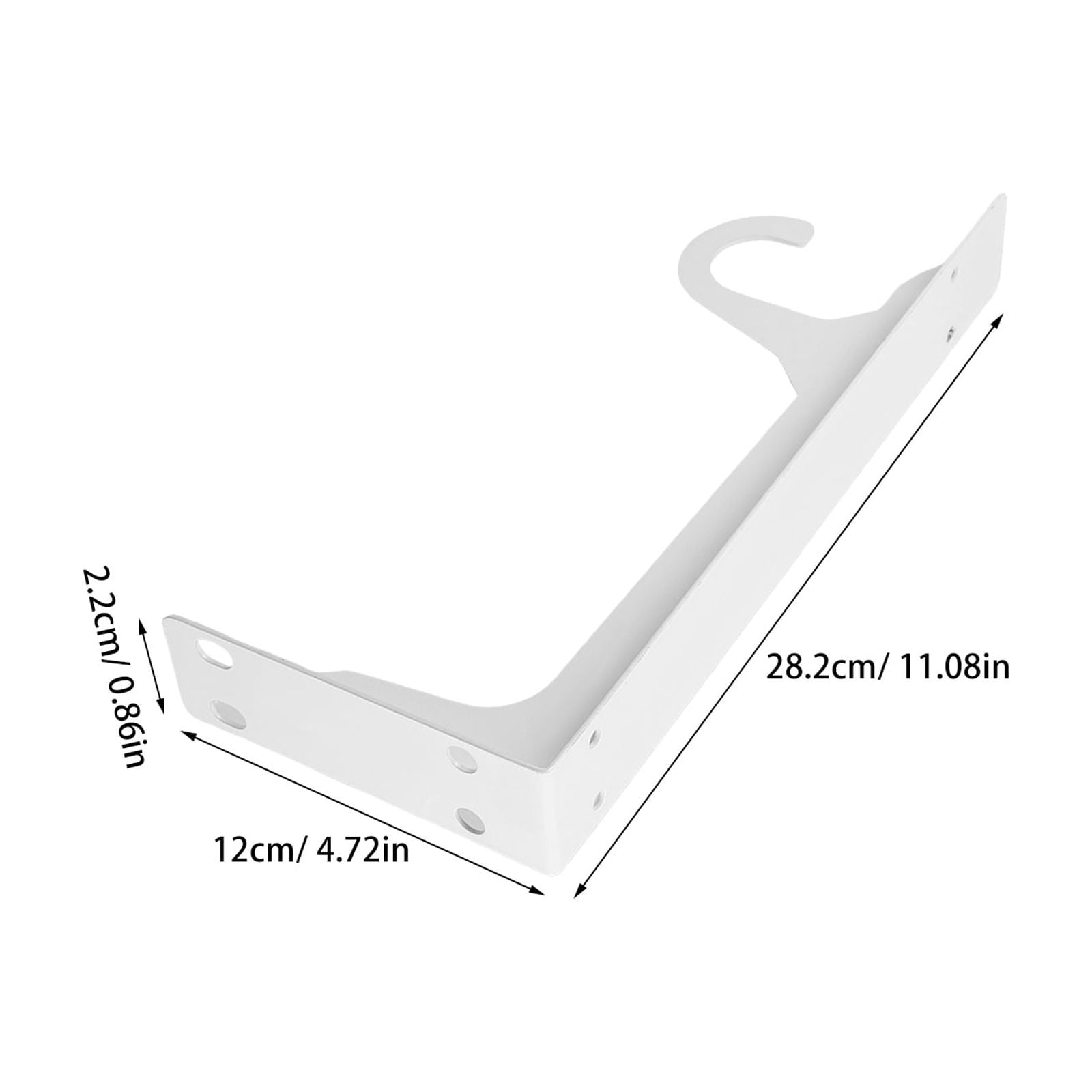 AURARMLET Heavy Duty Hanging Rod Support Brackets 2 Pack White Iron Shelf Brackets for Closet Organization and Home Decor
