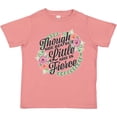 thumbnail image 3 of Inktastic Though She Be but Little She is Fierce with Flower Circle Illustration Girls Toddler T-Shirt, 3 of 5