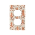 thumbnail image 3 of Switch Panel Switch Decoration 2.76x4.53x0.28 Inches Duplex Outlets Switch Plate Wall Plates Living Room Kitchen Bedroom Study Switches Cartoon Orange Octopus, 3 of 8