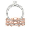 thumbnail image 3 of 1.50 Carat Antique Trio Bridal Set Engagement Ring with Round Diamond in 10k White and Rose Gold, 3 of 3