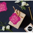 thumbnail image 6 of Inkdotpot Pack Of 100 Real Rose Gold Foil Bracket Shape Paper Tags Thank You From The New Wedding Favor Hang Tags, 6 of 7