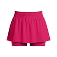 thumbnail image 5 of Olyvenn Women's High Waisted Tennis Skirt Skort Solid Color Built-in Shorts Athletic Golf Hot Pink L, 5 of 6