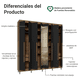 thumbnail image 4 of Ropero Closet Madesa Venus 8 Puertas Con Pies 180cm MN, 4 of 10