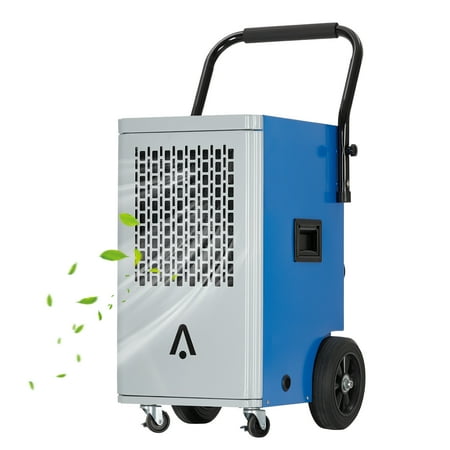 

KTENME Commercial Grade 140 Pint Dehumidifier - Built-In Pump Includes Drain Hose and Washable Filter - Ideal for Large Basements Industrial or Commercial Spaces and Job Sites
