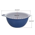 thumbnail image 2 of Unique Bargains Kitchen Food Strainer Colander Bowl Set Double Layer Drain Basin Basket Blue, 2 of 6