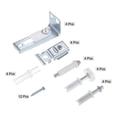 thumbnail image 3 of Unique Bargains 4Pack Bifold Door Hardware Kit Include Top & Bottom Pivot, Bracket & Guide Wheel Bi-fold Closet Door Hardware Kit, 3 of 6