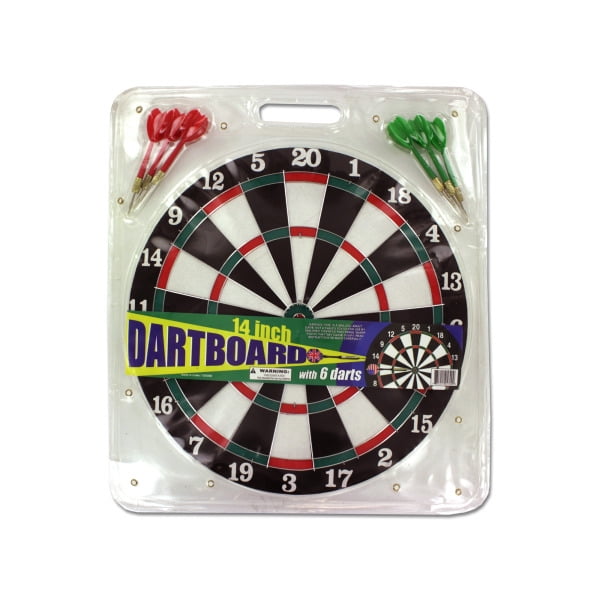 Dartboard With Metal Tip Darts (Pack Of 4) by Bulk Buys