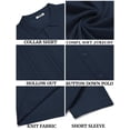 thumbnail image 5 of COOFANDY Mens Knit Button Down Shirt Vintage Short Sleeve Polo Shirts Casual Beach Tops Fashion Hawaiian Shirt, 5 of 6