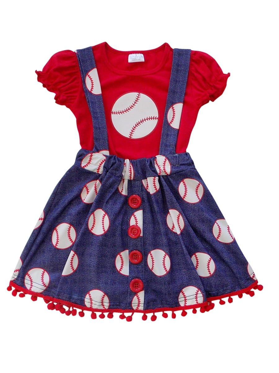 baby girl baseball romper