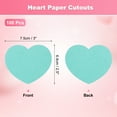 thumbnail image 2 of Uxcell 100PCS Heart Paper Cutouts 2.5 Inch Small Heart Shaped Tags for Valentine's Day Craft Classroom, Sky blue, 2 of 6