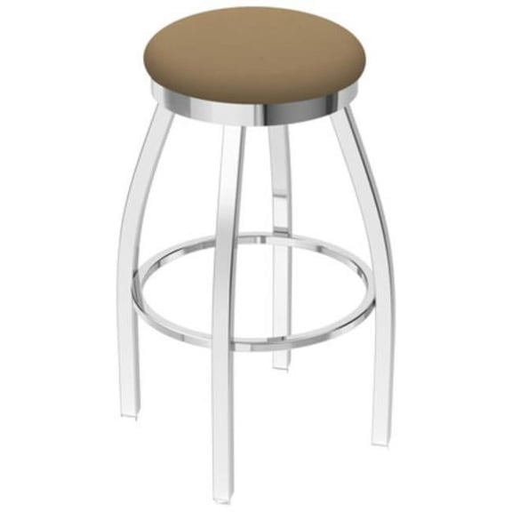 Holland Bar Stool  802 Misha Swivel Counter Stool, Chrome & Canter Sand