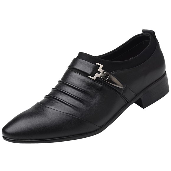 RKSTN Mens Dress Shoes New British Leather Shoes Fashion Man Pointed Toe Formal Wedding Shoes Leather Shoes for Men