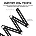thumbnail image 3 of Yeacher 12 Fold Aluminium Alloy Ruler Multi Angle Measuring Rulers Ceramic Tile Opening Positioning Template Tools Architecture Working Craftsman Builders Multipurpose Utility Tool, 3 of 8
