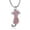 Pink, variant on Crystal Cat Cremation Urn Pendant Women Charm Stainless Steel Funeral Pet Urn Necklace-2023