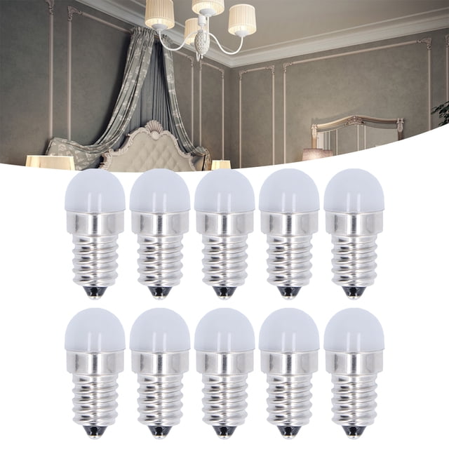 Bombillas 10pcs E14 Bombillas Ahorro De Energía Luz Blanca Cálida Bombillas LED Pequeñas Para Lámpara De Techo Lámpara De Pared 500lm 1.5W 24V