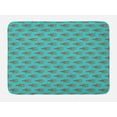 thumbnail image 1 of Lobster Bath Mat, Horizontal Pattern of Boiled Lobster Food Nautical Concept Print, Plush Bathroom Decor Mat with Non Slip Backing, 29.5" X 17.5", Sky Blue and Orange, by Ambesonne, 1 of 2