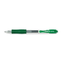 G2 Premium Gel Pen, Retractable, Extra-Fine 0.5 Mm, Green Ink, Smoke Barrel, Dozen