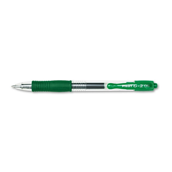 G2 Premium Gel Pen, Retractable, Extra-Fine 0.5 Mm, Green Ink, Smoke Barrel, Dozen