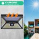 thumbnail image 4 of 218L-ED Lámpara de pared de energía solar Sensor de movimiento IP65 Impermeable al aire libre TFixol Lámpara de pared, 4 of 7