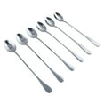thumbnail image 3 of PASILI 6Pcs Silver Stainless Steel Spoon Round Spoon Kitchen Supplies Tableware For Ice Tea Milkshake Coffee Soup 19.5Cmx2.8Cm, 3 of 9
