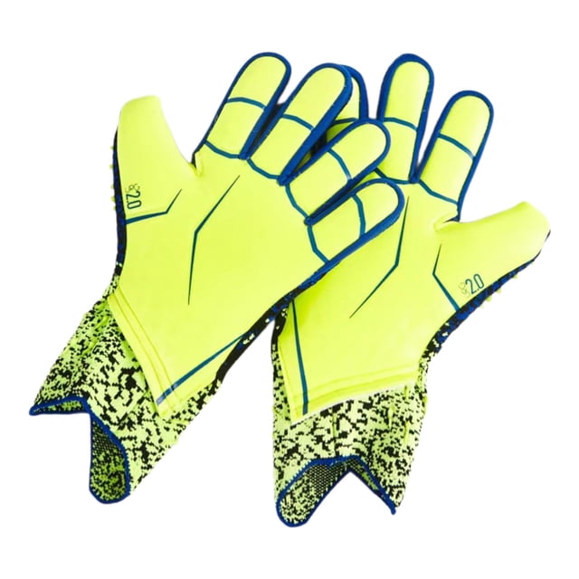 Guantes de fútbol Colamx protección de manos antideslizante látex transpirable Verde 7