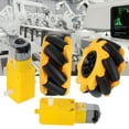thumbnail image 4 of Rueda Mecanum Robot de Acoplamiento TT de 60 Mm / 24 Pulgadas Kit de Ruedas Mecanum para Motorreductor TT Piezas de Coche Robot Inteligente DIY Juguetes Educativos para ANGGREK Otros, 4 of 8