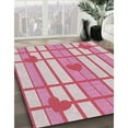 thumbnail image 3 of Ahgly Company Machine Washable Indoor Rectangle Transitional Light Rose Pink Area Rugs, 5' x 7', 3 of 7