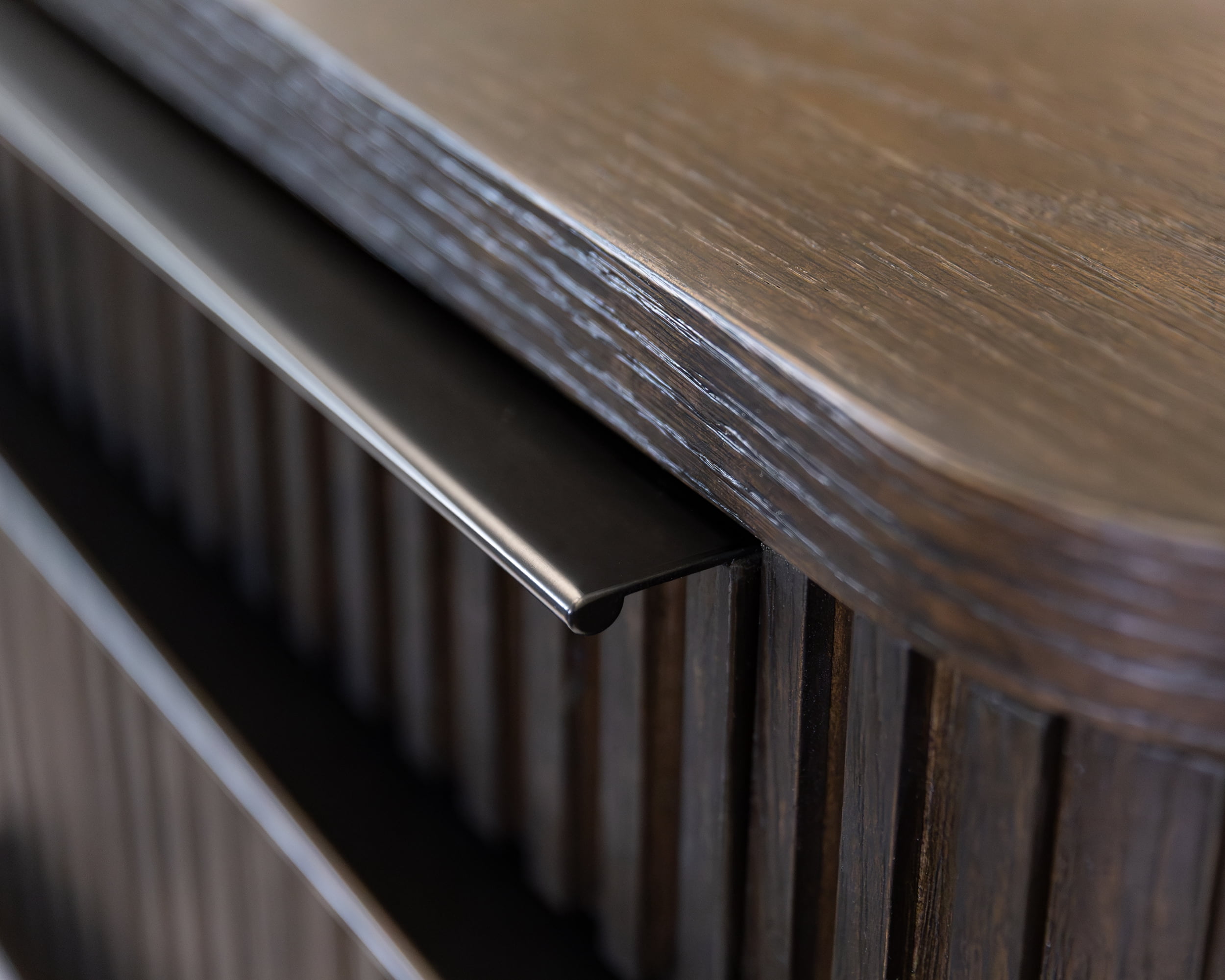 Contemporary Double Pedestal Wood Desk Office Writing Table Brown