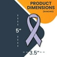 thumbnail image 2 of Magnet Me Up Support All Cancer Awareness Lavender Ribbon Magnet Decal, 3.5x7 In, Vinyl Automotive Magnet, 2 of 7