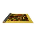 thumbnail image 2 of Ahgly Company Indoor Round Abstract Yellow Contemporary Area Rugs, 5' Round, 2 of 4