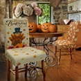 thumbnail image 2 of Thanksgiving Chair Covers Set of 4 Turkey Stretch Parsons Chair Slipcovers for Happy Thanksgiving Dining Room Decor Chair Seat Protectors (Fall Turkey,4PCS), 2 of 7