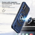 thumbnail image 4 of Compatible for Nokia C210 Case w/Tempered Glass Screen Protector [Military Grade] Ring Car Mount Kickstand Shockproof Hard Phone Case - Blue, 4 of 7