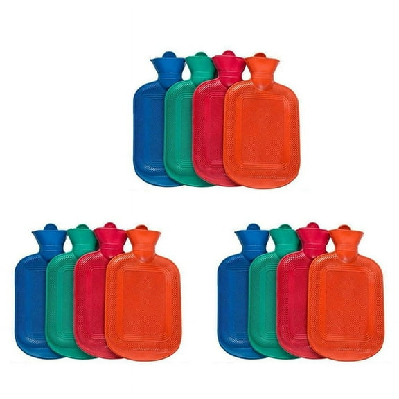 Thick Hot Water Bag Rubber Winter Warm Hot Water Bag Hand Warmer Girls Pocket Hand Feet Warm Water Bottle, 3 Pack 1000ML