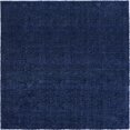 thumbnail image 1 of Unique Loom Tapis Moderne en Peluche Solo 5' x 5' Carré Bleu Marine, 1 of 2