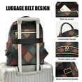 thumbnail image 3 of FORMRS Mini Backpack Purse for Women Travel Daypack Casual Shoulder Bag, Red Tartan Pattern, 3 of 7