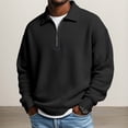 thumbnail image 2 of Sweatshirt for Men Retro Casual Knit Lightweight Zipper Front Hoodless Pullover Everyday Wear Tops, 2 of 4