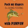 thumbnail image 4 of Inktastic Pack My Diapers I'm Going Fishing with Pawpaw Boys or Girls Baby Bib, 4 of 4