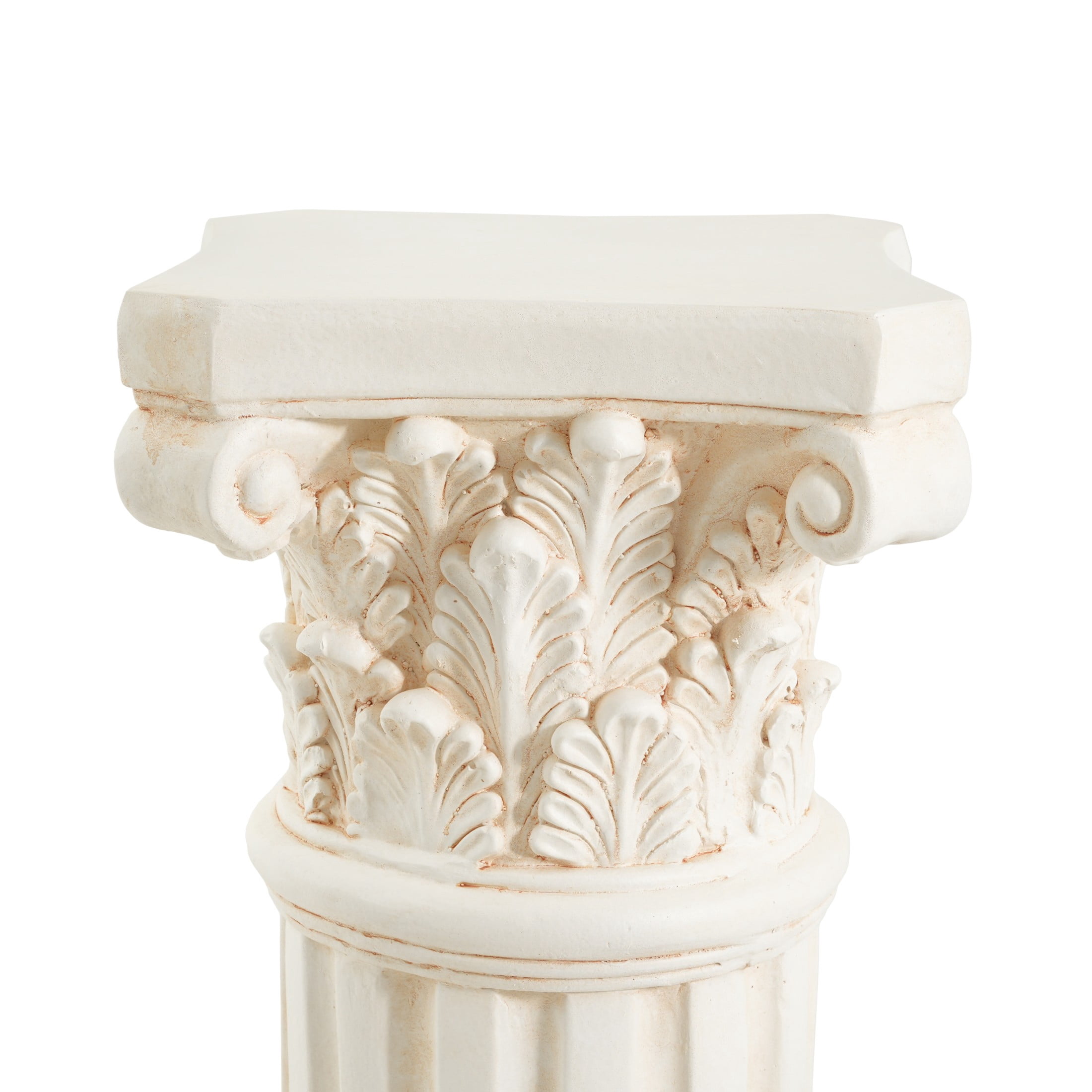Christopher Knight Home 24.41" MGO Roman Column Pedestal Stand for Plants and Decor, Antique White