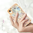 thumbnail image 3 of Casetego for iPhone XR Case 6.1",Shiny Bling Marble Full Body Protective Support Wireless Charing Bumper Rugged Anti-Scratch Hybrid Rubber Case Cover,Gold, 3 of 7