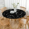 thumbnail image 3 of Galaxy Themed Round Tablecloth with Elastic Edge Spill-Proof & Scratch-Resistant for Parties & Picnics, 3 of 4