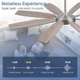 thumbnail image 6 of PHORUS 66'' Black Large Ceiling Fan with Light, Remote Control, Reversible Noiseless DC Motor, 3 CCT, 6 Speeds,Modern Fan for Living Room, Patio & Farmhouse, 6 of 6