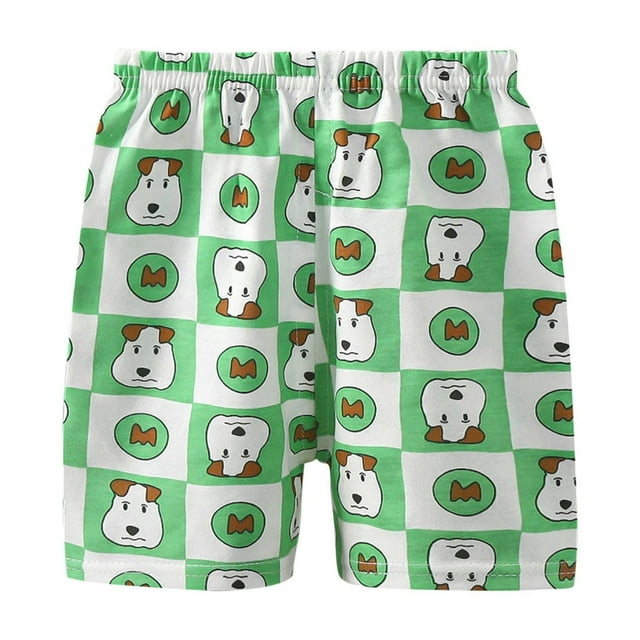 Odeerbi 1-7 Años Niños Niñas Pantalones Cortos de Algodón Para Verano Estampado Cuadros Pantalones Cortos de Playa Color Sólido Pantalones Cortos de Deporte Casual