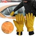 thumbnail image 2 of Tnobhg Waterproof Work Gloves 1 Pair Faux Leather Work Gloves Winter Waterproof Thermal Insulated Welder Gloves High Mechanical Strength Gloves, 2 of 8