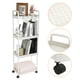 thumbnail image 3 of Carro de Almacenamiento Slim, Organizador de Almacenamiento para Baño de 4 Niveles, Unidad de Estantería Móvil Carro de Almacenamiento Deslizante para Cocina, Blanco, 3 of 5