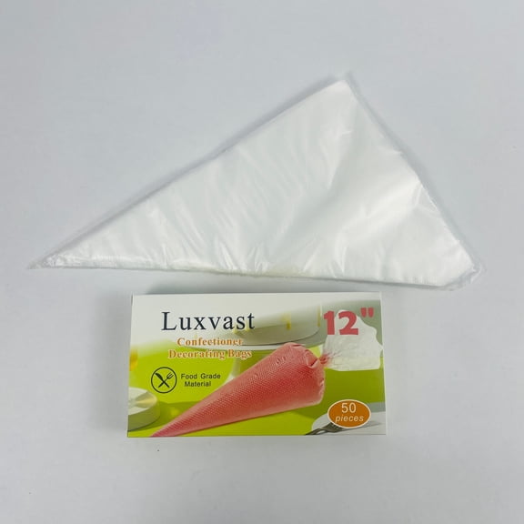 Luxvast 50pcs 12 Inch Decorating Bag for Confectioner Disposable Cake Decorating Bags