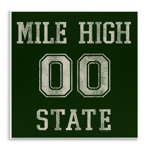 Stupell Industries Vintage Mile High State Novelty & Humor Painting Unframed Art Print Wall Art, 12 x 12