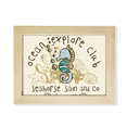 thumbnail image 1 of Patron de dibujos animados de hipocampo de la vida marina Escritorio de madera Arte Pintura 6x8 pulgadas marco de foto foto, 1 of 4